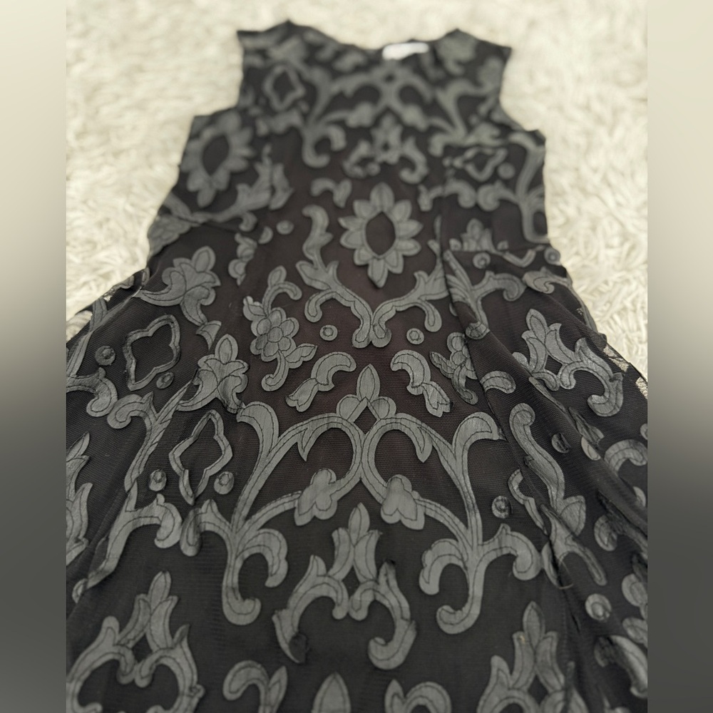 Girls Black Velvet Embroidered Party Dress | Size 5 | The Children’s Place - Picture 2 of 4